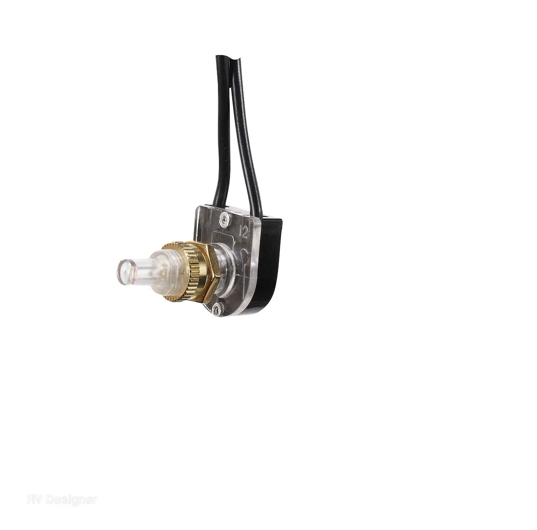 S711 – RV DESIGNER Roof Vent Switch, Use With RV Vents Push Button On/Off Switch 3 Amp 125 Volt AC Single